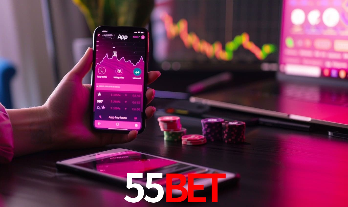 Comparação APP mobile vs versão web da 55bet